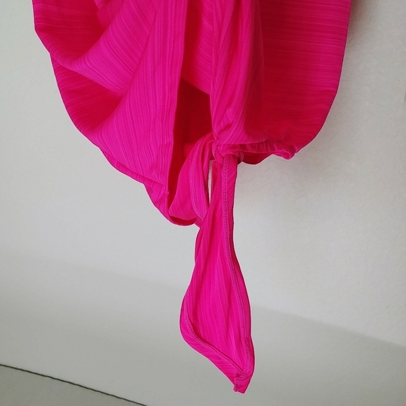 Zero x posur UPF 50+‎ Side Knot Tankini Swimsuit TOP ONLY Fuchsia Pink Size M - Picture 2 of 9